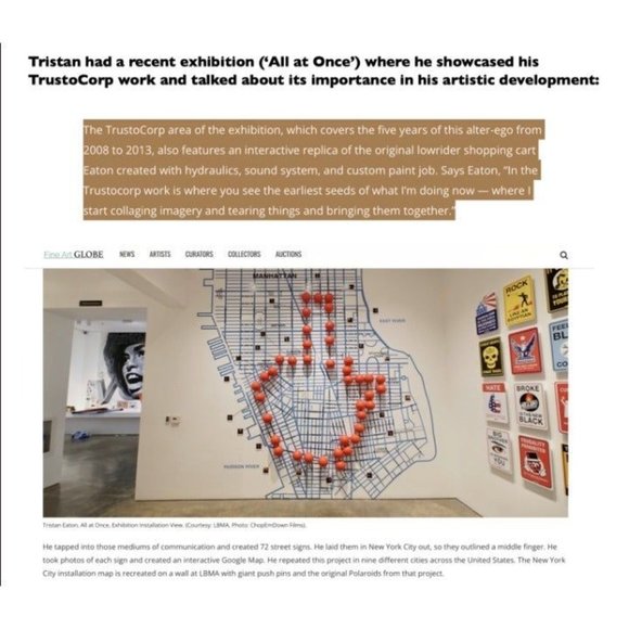 Tristan Eaton Original Art 2010 TrustoCorp Spray Paint Print Art Basel kidrobot - Picture 3 of 11